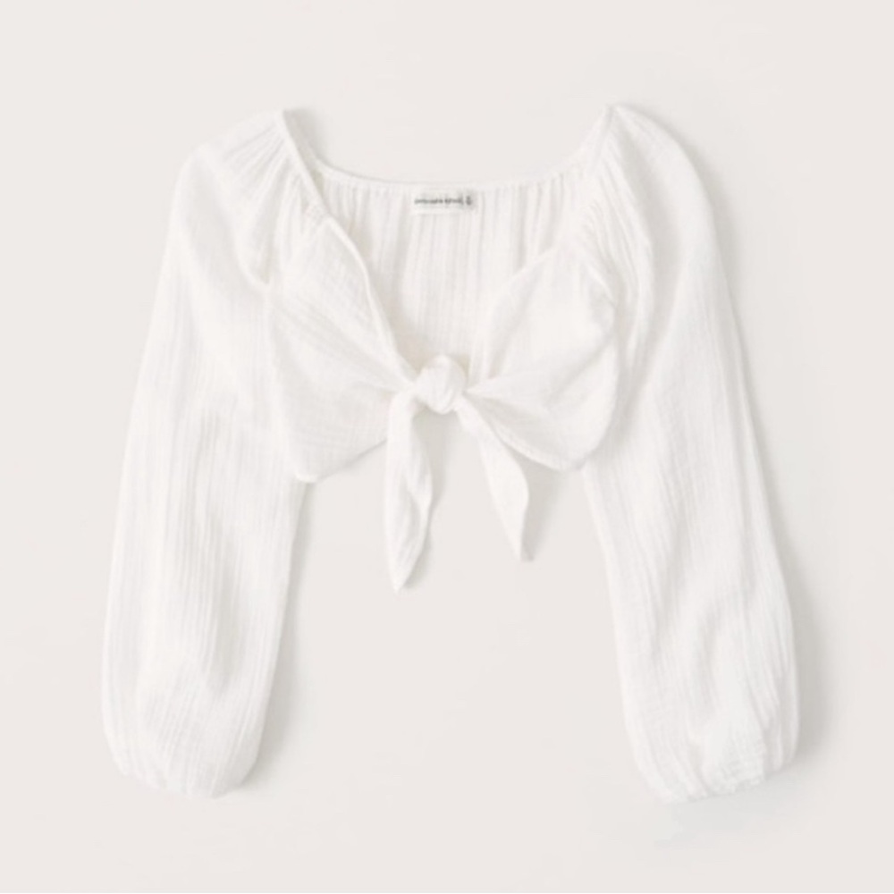 Women’s Off The Shoulder Gauzy Beach Top - Abercrombie & Fitch - Size L